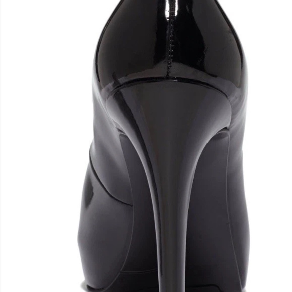 Nine West Glossy Tan Peep-Toe Heels - Picture 8 of 8